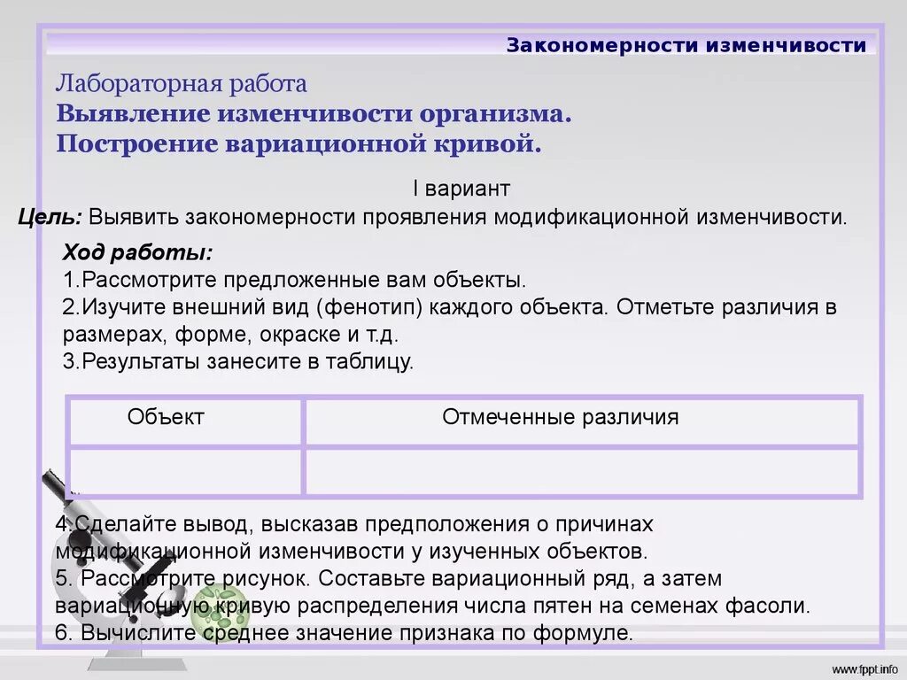 Лабораторная работа выявление изменчивости организмов. Выявление изменчивости организмов лабораторная. Закономерности изменчивости. Закономерности изменчивости лабораторная работа.