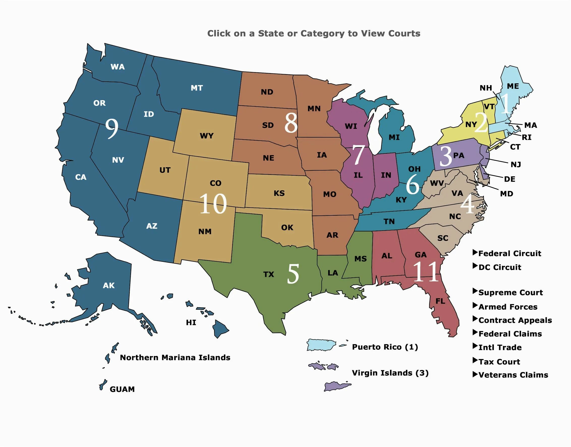 Federal District Courts. United States District Court. Federal District Court in USA Map. Us Districts.