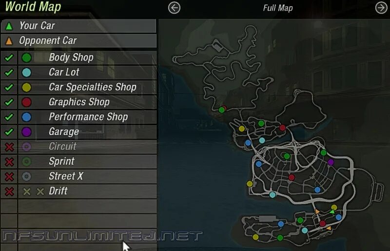 Нфс 2 магазины. Nfs u2 карта с магазинами. need for speed underground 2 магазины. need for speed 2 карта магазинов. карта nfs underground 2.