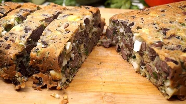 Тесто, С фото, Пошаговый, В духовке, Печень куриная, Пироги заливные, рецепты с 