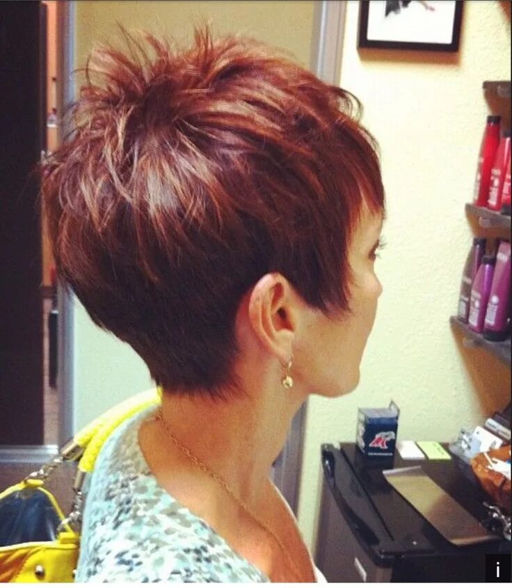 Caramel Blonde Pixie With Nape Undercut Short hairstyles for thick hair, Pixie h