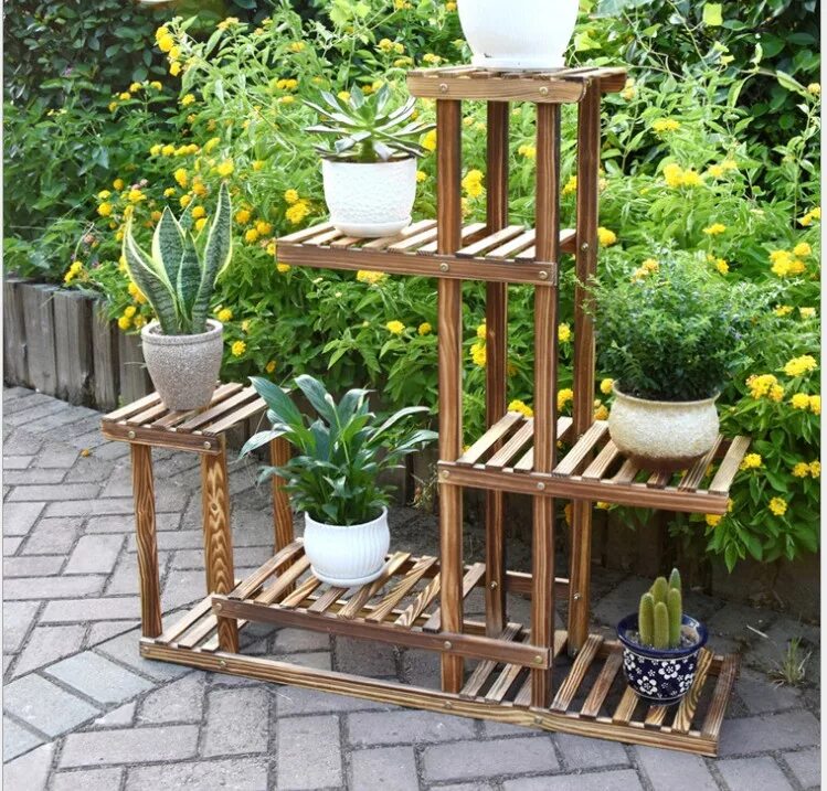 деревянные садовые подставки для цветов. подставка под цветы уличная. подставки для цветов на даче. поставки для цветов для сада. подставки для цветов в саду.