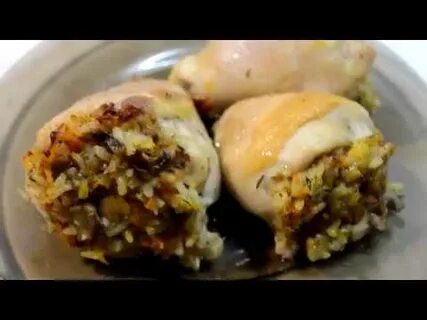 Фаршированные голени с грибами