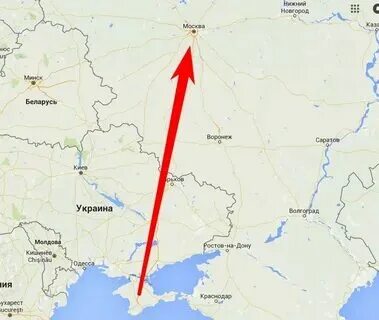 Сколько до украины по прямой