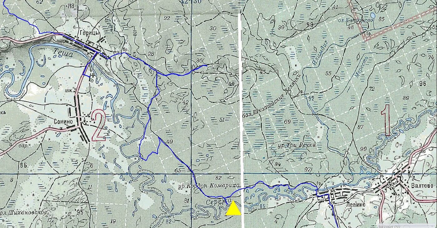 Река тёша Нижегородской области. Исток реки Сережа.