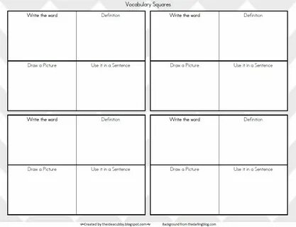 Vocabulary words definition