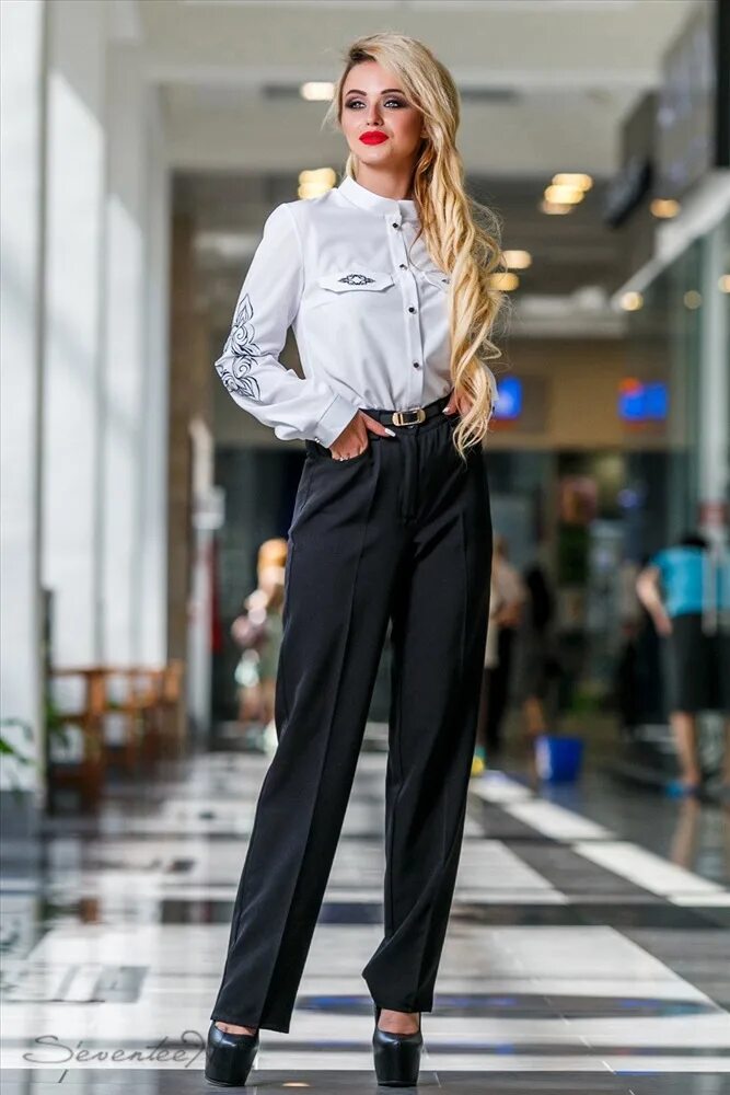 Прямые брюки женские. Брюки со стрелками женские. Широкие классические брюки женские. Брёки. 11700214-1b/14917/2900n.