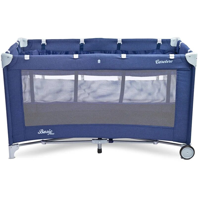 Детский манеж-кровать Caretero Basic Plus серый