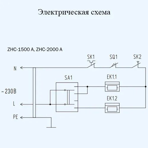 Электрические схемы конвекторов