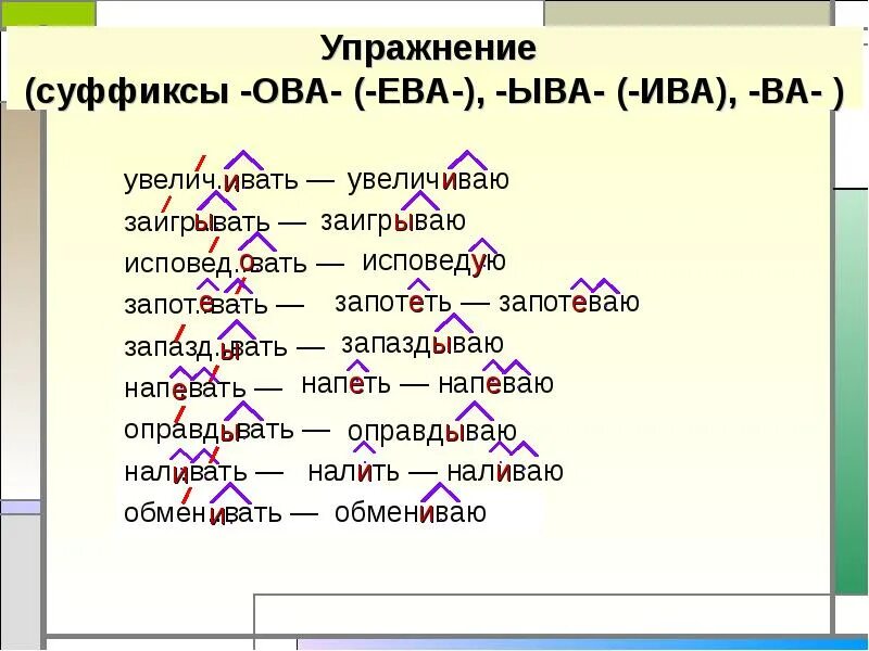 5 продл вать памятл вый. Суффикс. Слова с суффиксом к.