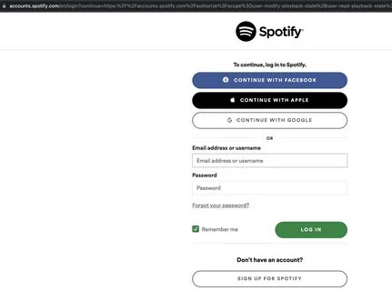 Spotify войти