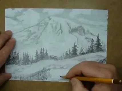 Как нарисовать пейзаж видео