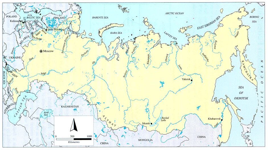 Карта России с реками и озерами. Реки России на карте. Крупные реки России на карте. Реки России на контурной карте.