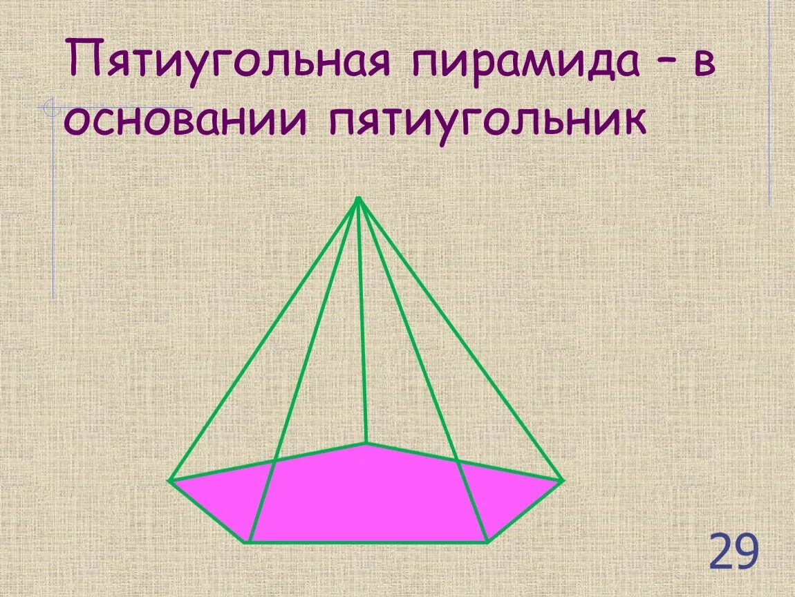Изобразите правильную шестиугольную пирамиду