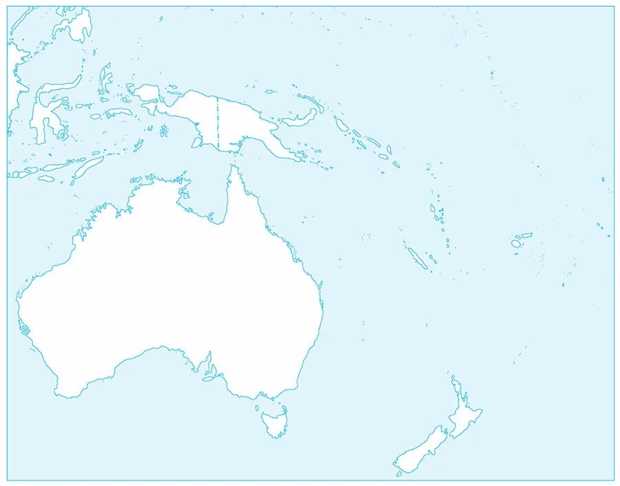 Контурная карта Океании. Контурная карта Австралии. Физическая контурная карта Океании. Физическая контурная карта Австралии и Океании.