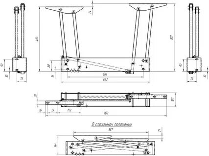 Механизм трансформации стола b12 - фото