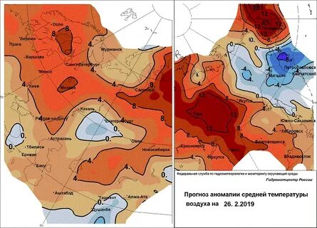 Температура на востоке