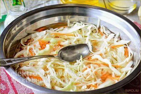 Суточная капуста с чесноком морковью