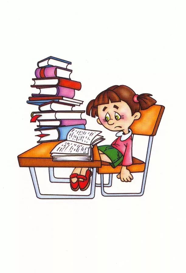 девочка учит уроки. ученик. задумчивый ученик. выучить правило дом задание. недовольный ученик.