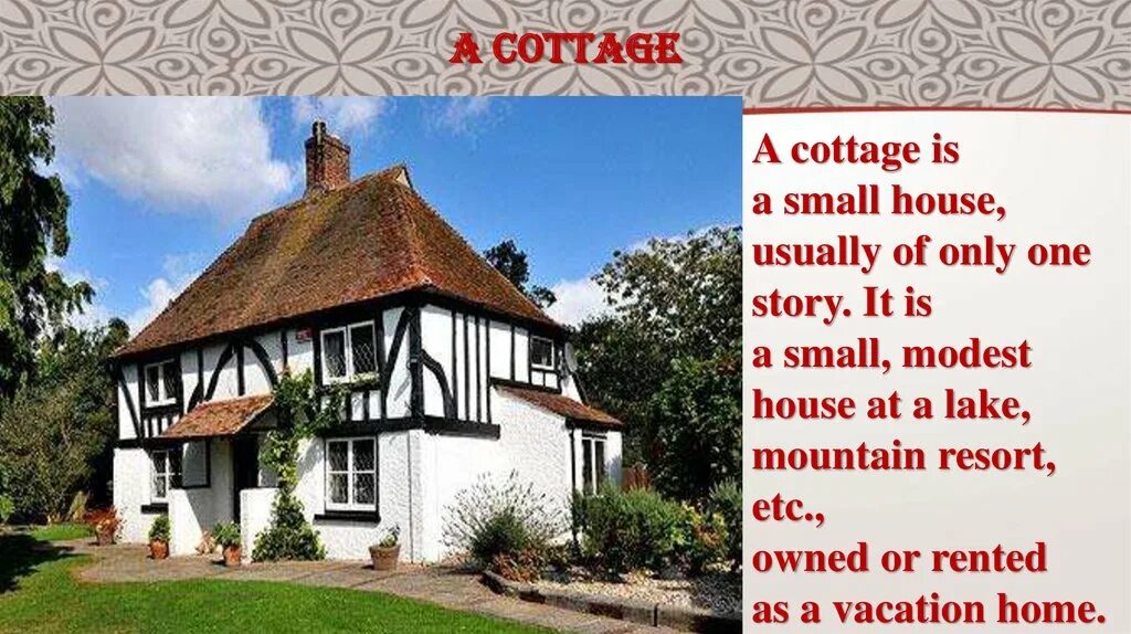 British Houses презентация. Cottage House разница. Cottage detached House разница. Презентация дома Великобритании.