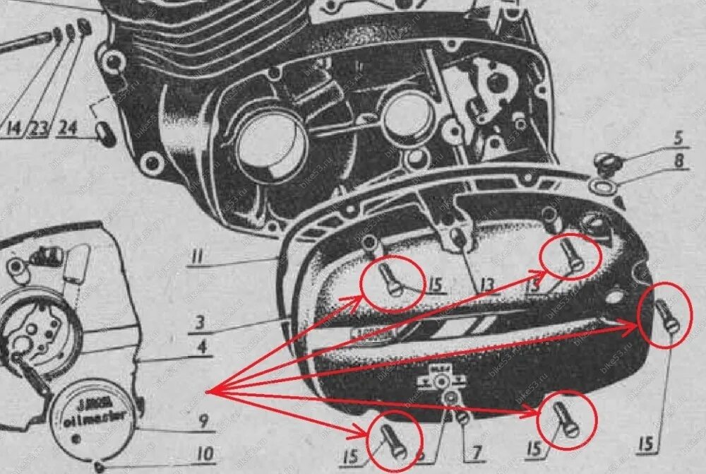 Болты левой крышки Ява 634. Болт картера Ява 634. Левая крышка картера ИЖ Планета 5. Механизм пуска двигателя Ява 634. Болты планета 5