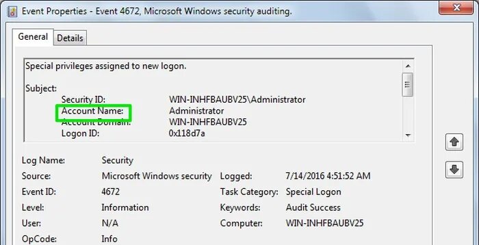 Windows events id