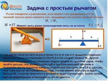 Какая сила удерживает рычаг в равновесии