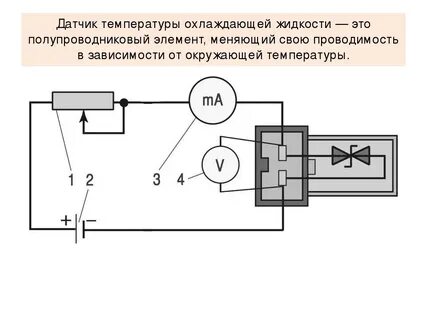Электрическая схема подключения датчика температуры