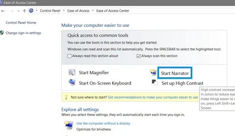 Access windows 10