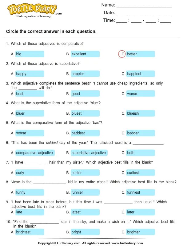 Complete the gaps with the right comparative. Correct form of the adjectives. Adjectives circle. Test Comparative Superlative ответы. Ответы campravite Superlative ответы.