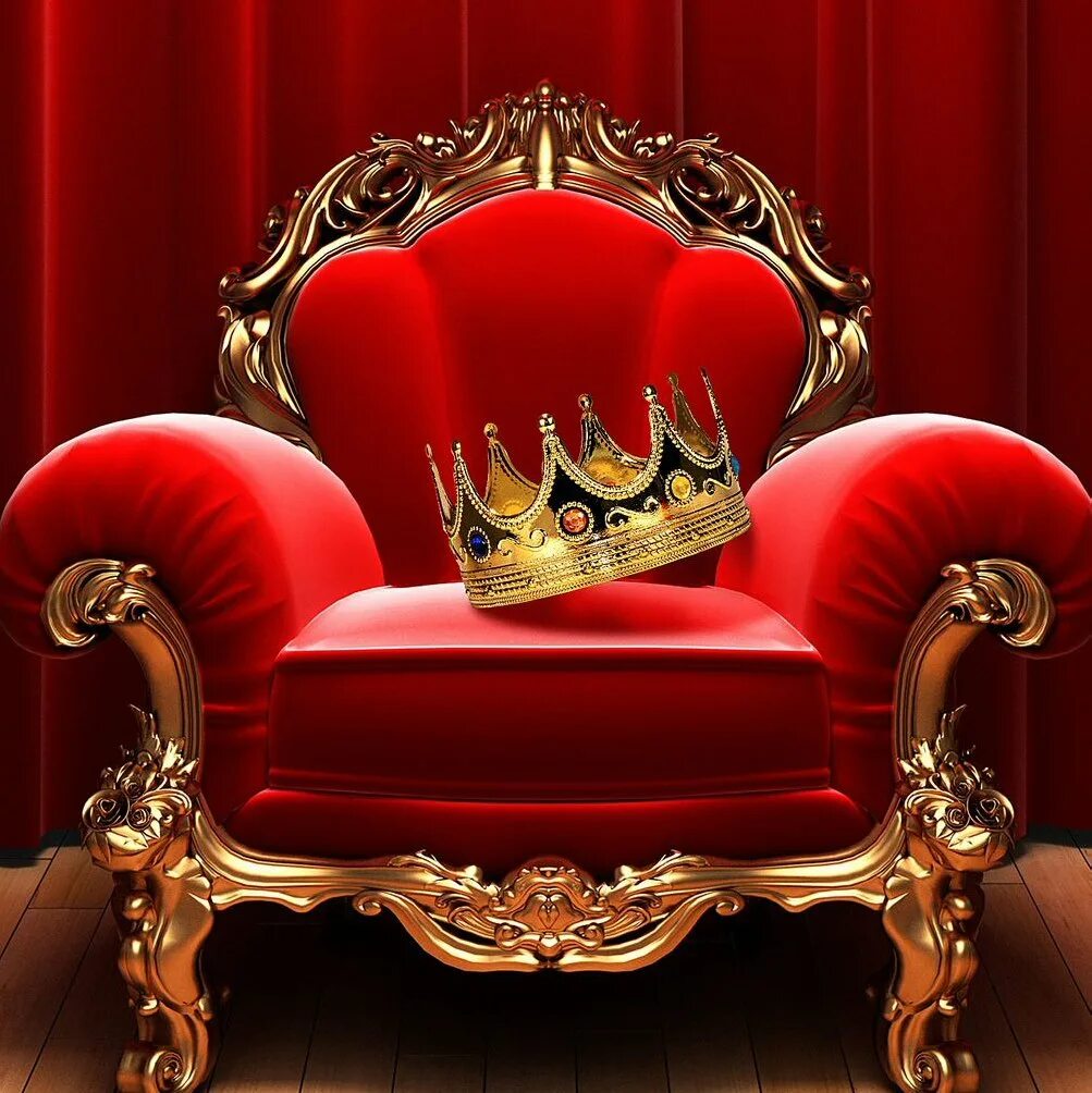 Трон с короной. Королевский трон с короной. Красное кресло с короной. Красивый трон красный.