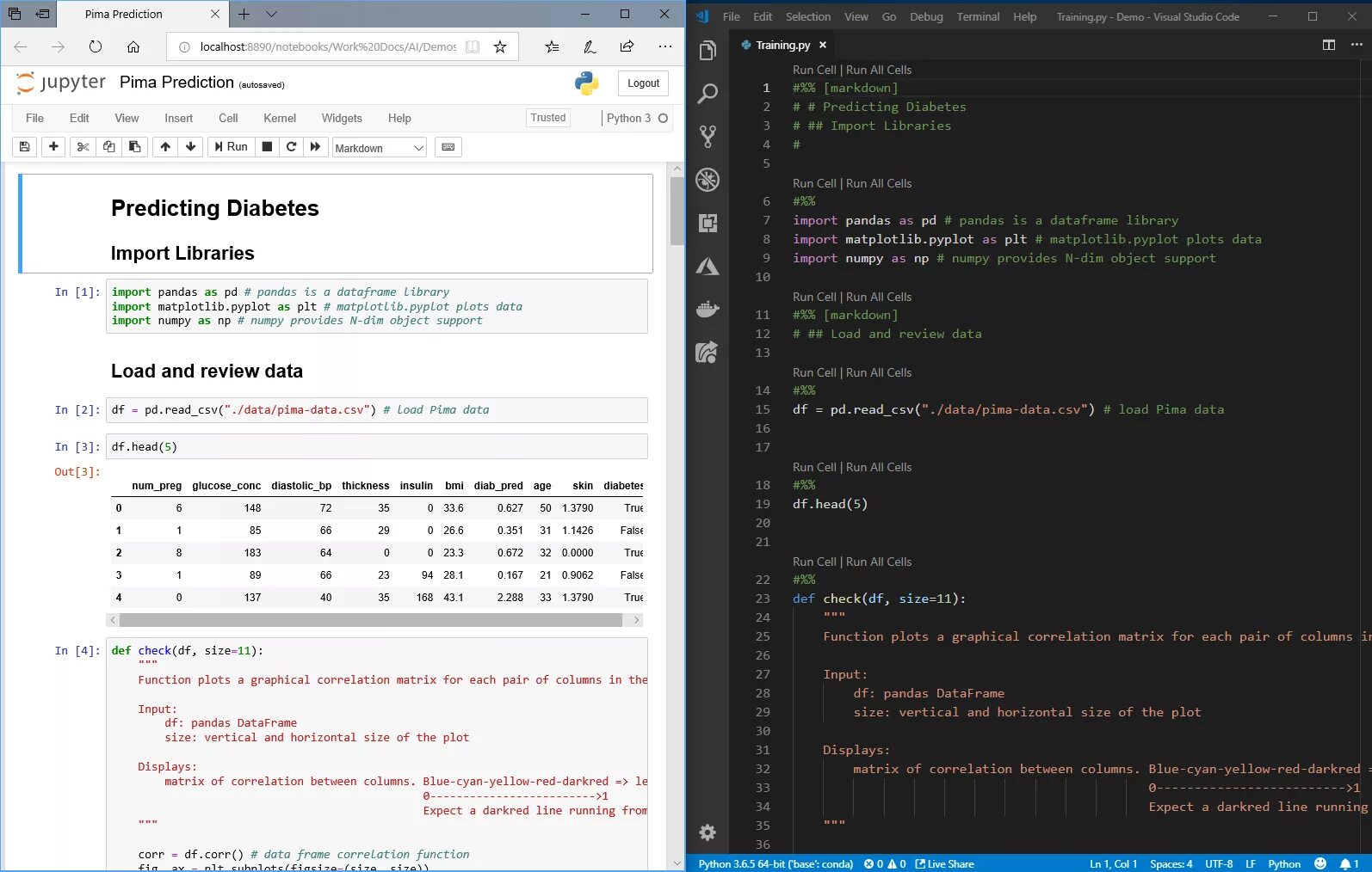 Pandas для Visual Studio. Jupyter. Jupiter Notebook Python Visual Studio code. IPYTHON Notebook.