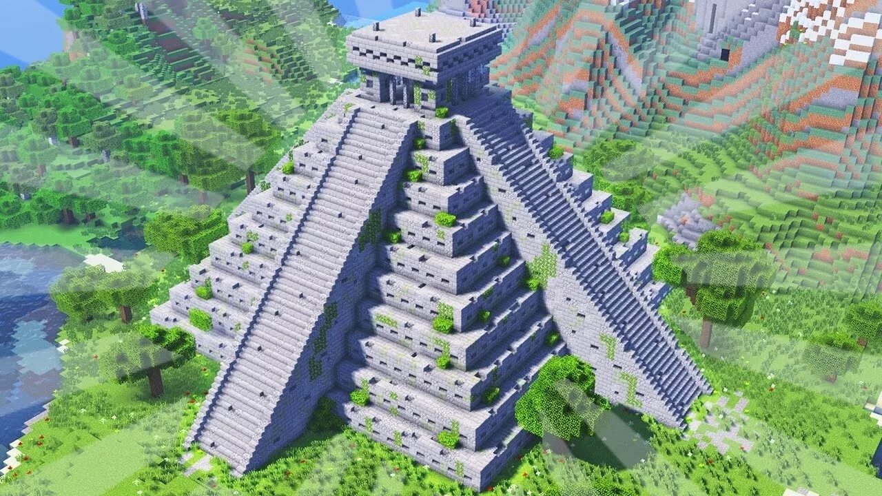 Apollyon minecraft. Пирамида ацтеков майнкрафт. Храм Майя майнкрафт постройка. Башня ацтеков в майнкрафт. Пирамида Майя майнкрафт.