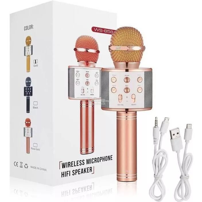 Usb колонка микрофон. Микрофон беспроводной wster ws-858. микрофон wster ws 858. микрофон караоке wireless microphone ws-858. караоке микрофон handheld ktv 858.