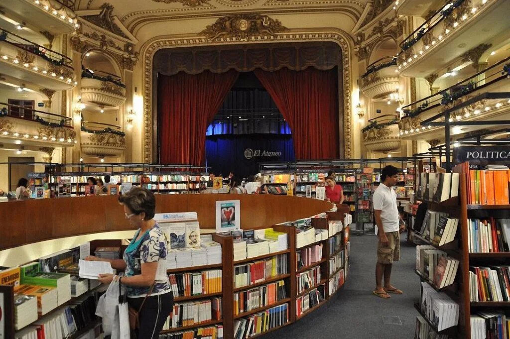 Книжный магазин в Буэнос Айресе. Книжный магазин el Ateneo. Книжный магазин в театре Буэнос Айрес. El Ateneo Grand Splendid.