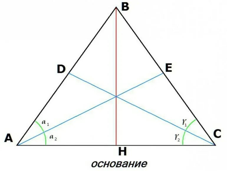 Высота де треугольника