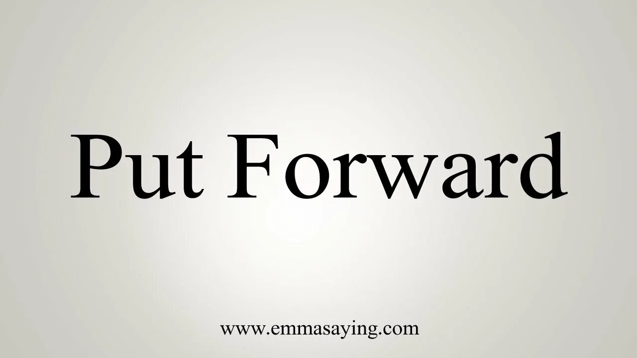 Forward how