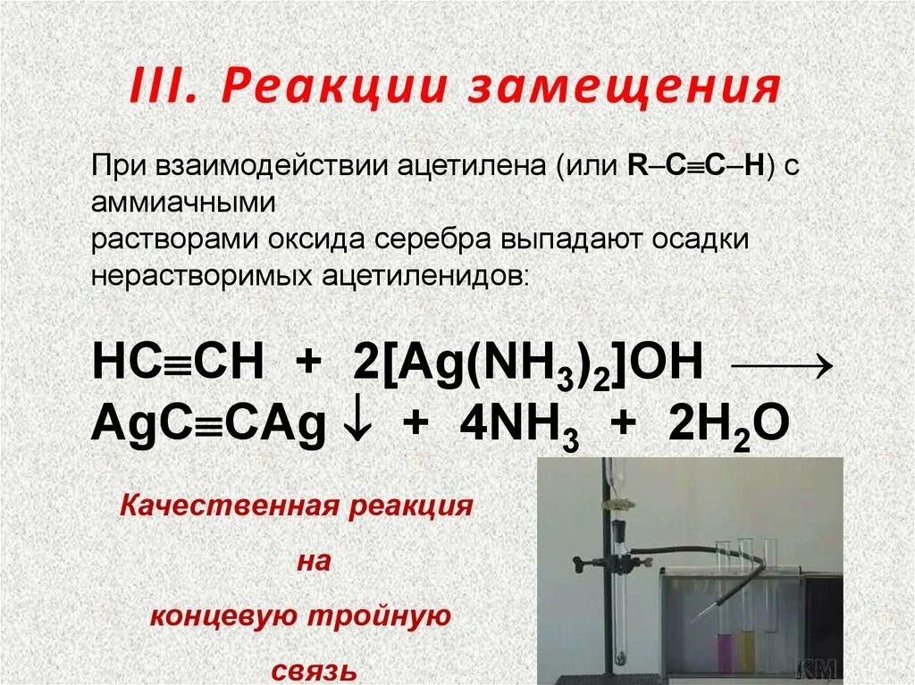 Реакция взаимодействия ацетилена с водой. Реакция ацетилена с оксидом серебра. Ацетилен и аммиачный раствор оксида серебра. Реакция замещения Алкины. Реакция замещения.