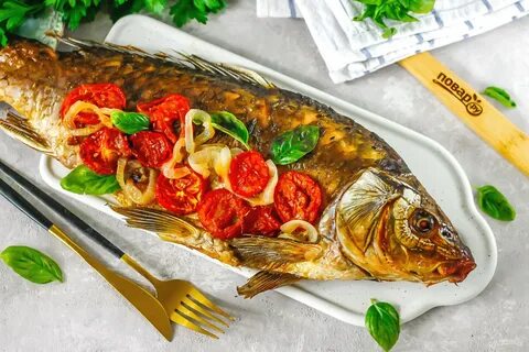 Карп с овощами в духовке рецепт целиком