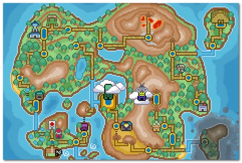 Места покемонов. Pokemon Insurgence. Pokemon Black 2 Pokemon locations. Misty Islands mm6.