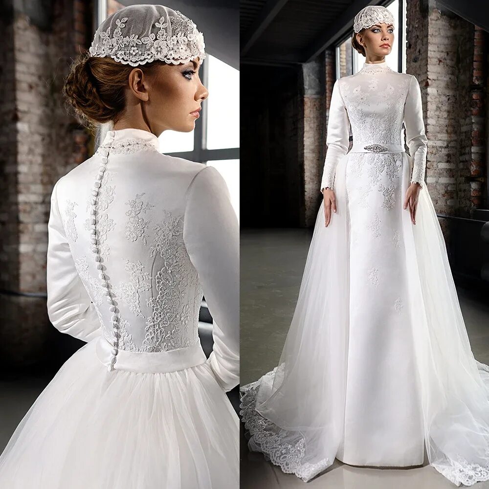 свадебное платье с рукавами. закрытое свадебное. скромнре свадеьнне поптте. закрытое свадебное. Ida torez свадебные платья модель 0270 verdu.