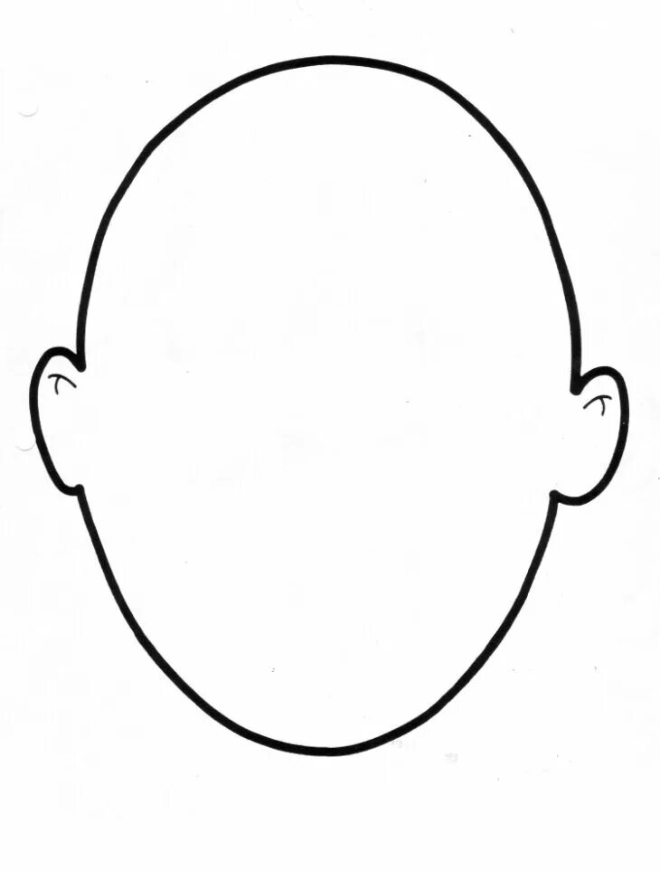Контур головы. Head template. Лицо шаблон для рисования. Контур лица для рисования. Овалы лица для рисования для детей.