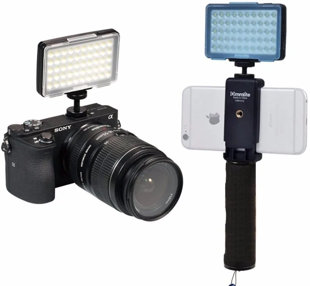 Camera led. Видеосвет godox led p260c. накамерный мини свет для фотоаппарата. портативный свет для видеосъемки. накамерный свет для смартфона.