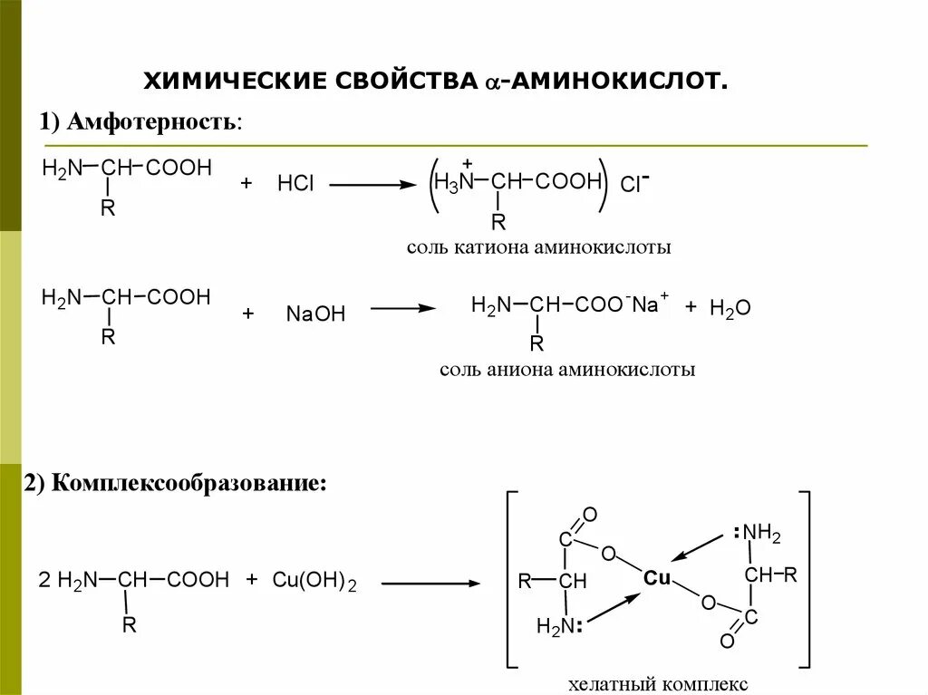 Химические свойства аминокислот уравнения. Химические св ва аминокислот. Аминокислота и щелочь реакция. Химические свойства α-аминокислот. Бензол реагирует с аминоуксусной кислотой