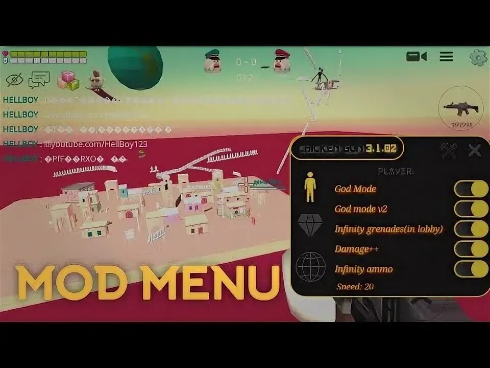 Mod menu chicken gun 3.1. Mod menu chicken gun 3.1