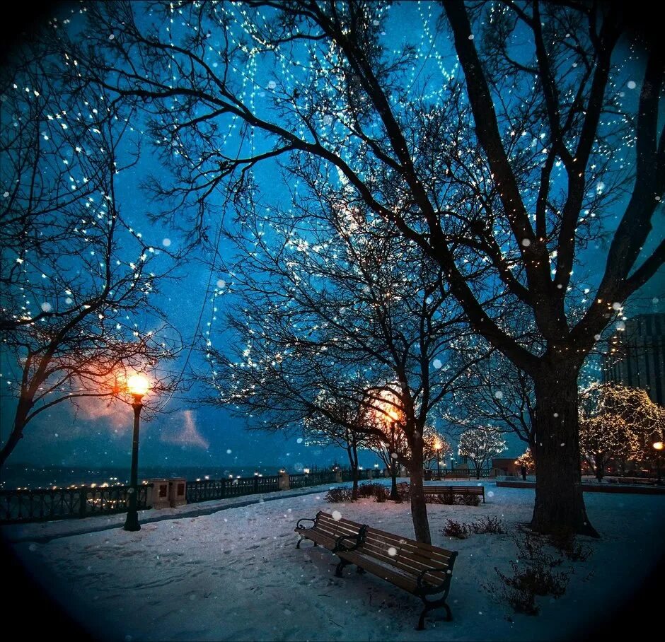 Красивая ноябрьская ночь. Зима ночь. Снежный вечер. Зима. К вечеру. Зима ночь город.