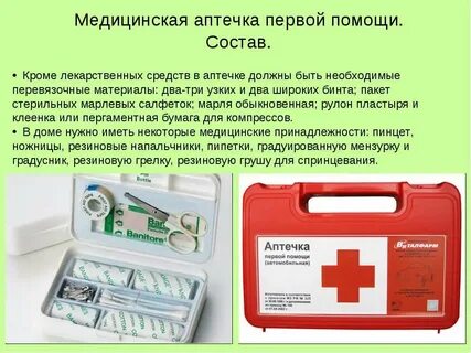 Лекарственная аптечка состав