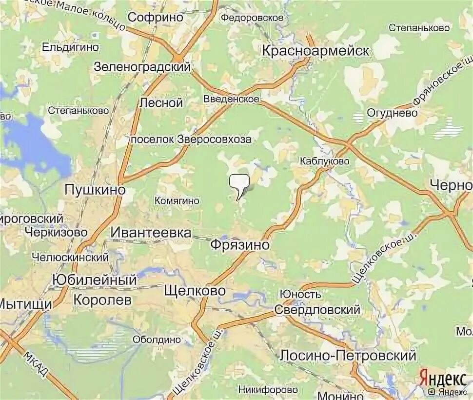 сабурово московская область на карте