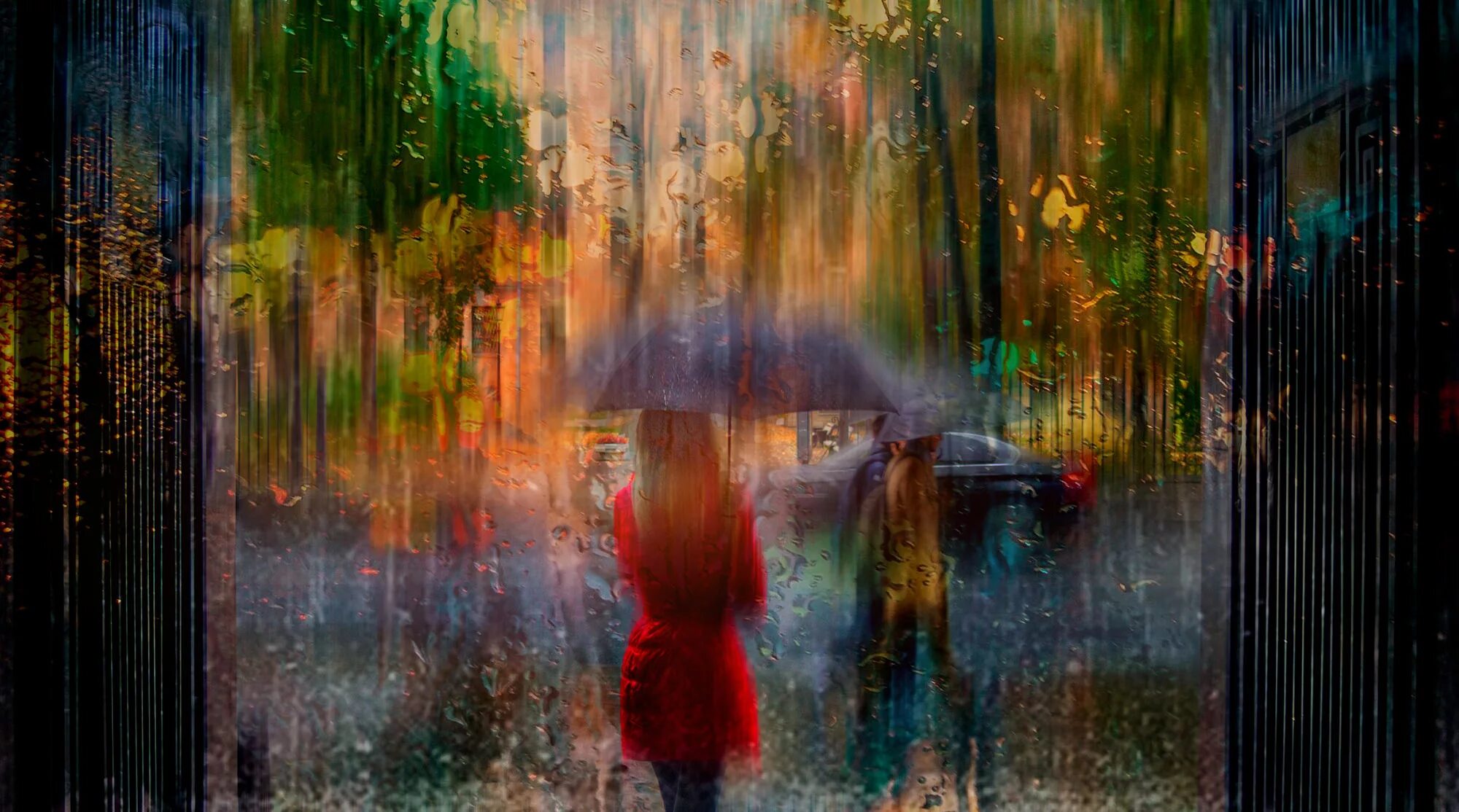 Веселый дождь города. Картины Эдуарда Гордеева. Дождь в живописи.