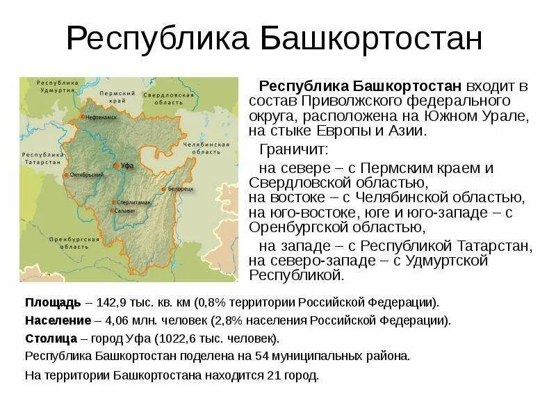 Башкирия входит в состав